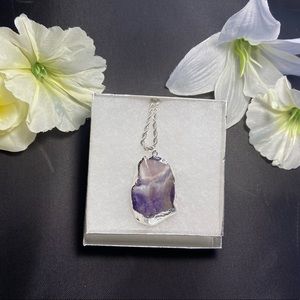 Purple crystal necklace